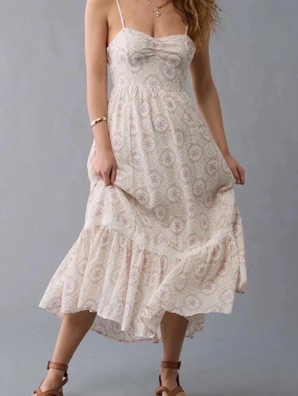 American Eagle Xl Floral Lace Maxi Dress